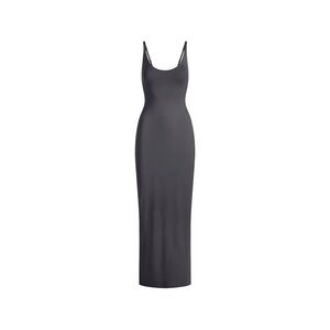 Skims Smooth Lounge Skimpy Scoop Neck Dress in Graphite 3X